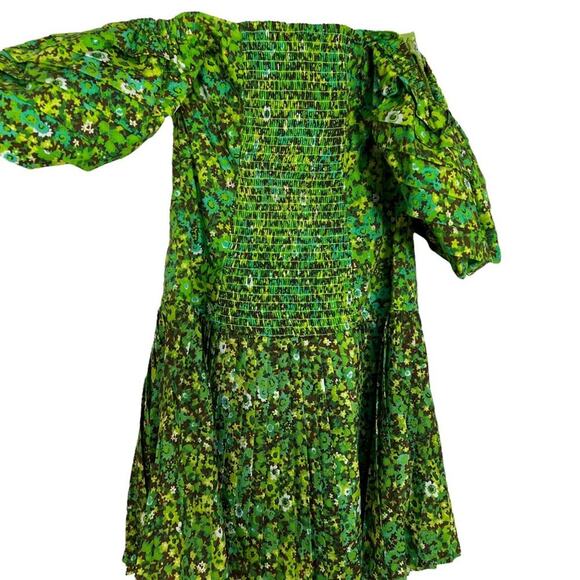 Alemais Phyllis Pleat Mini Dress NWT In Acid Green - Picture 7 of 10